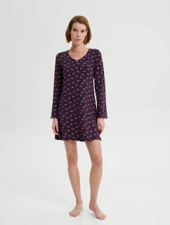 Noční košile s dlouhými rukávy model 18936376 - Vamp