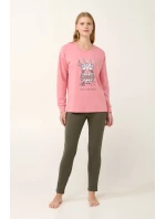Dámské bavlněné pyžamo s potiskem   model 20617594 - Vamp