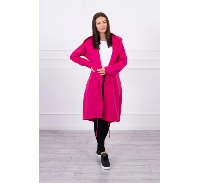 Fuchsiová bunda s potiskem nadměrné velikosti Fuchsiová bunda s potiskem nadměrné velikosti