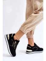 Semišové Sportovní Boty Na Černá model 21606382 - Boto Semišové Sportovní Boty Na Černá model 21606382 - Boto