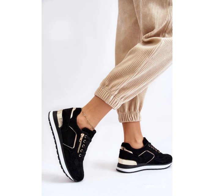 Semišové Sportovní Boty Na Černá model 21606382 - Boto Semišové Sportovní Boty Na Černá model 21606382 - Boto