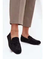 Loafersy Mokasyny Dámské Ploché Černé Soreline