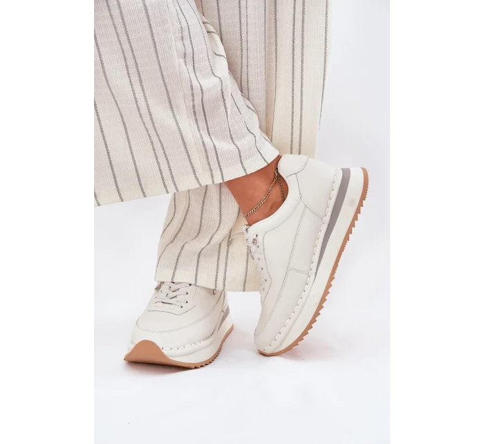 Dámské tenisky na platformě Big Star – bílé