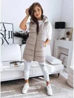 Dámská prošívaná vesta béžová  model 20182832 - Dstreet