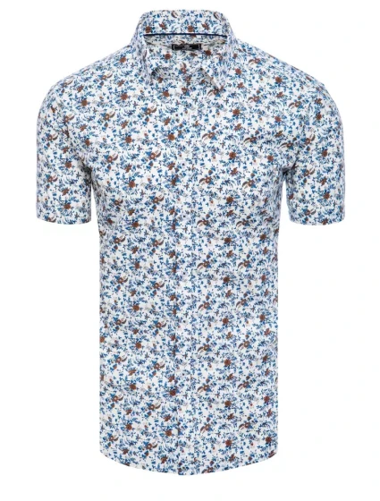 FashionStreet pánská bílá košile s krátkým rukávem KX1011