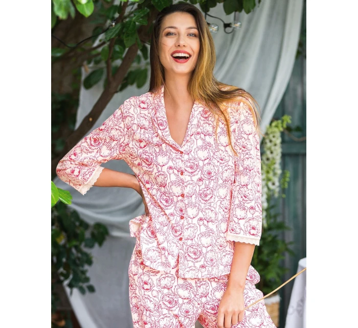 Pyžamo Key LNS 566 A26 3/4 2XL na zip Pyžamo Key LNS 566 A26 3/4 2XL na zip