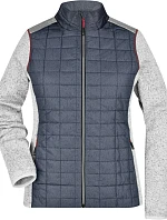 Daiber JN 741 Dámská pletená hybridní bunda 02.0741 light melange/anthracite melange
