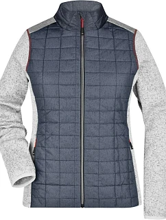 Daiber JN 741 Dámská pletená hybridní bunda 02.0741 light melange/anthracite melange