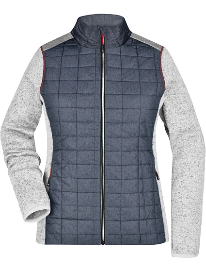 Daiber JN 741 Dámská pletená hybridní bunda 02.0741 light melange/anthracite melange Daiber JN 741 Dámská pletená hybridní bunda 02.0741 light melange/anthracite melange