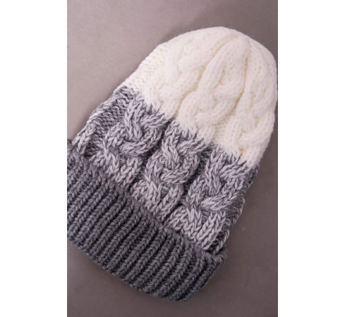 Dámská čepice Samara K346 šedá+bílá