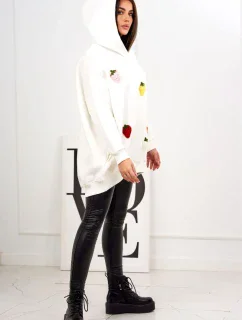 Zateplená mikina s model 19049176 motivem ecru - K-Fashion