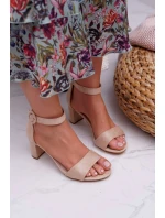 Dámské Sandály Na Podpatku Semišové Béžové Lexi Dámské Sandály Na Podpatku Semišové Béžové Lexi