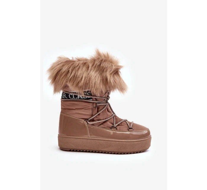 Dámské zavazovací sněhule tmavě hnědé Santero Dámské zavazovací sněhule tmavě hnědé Santero