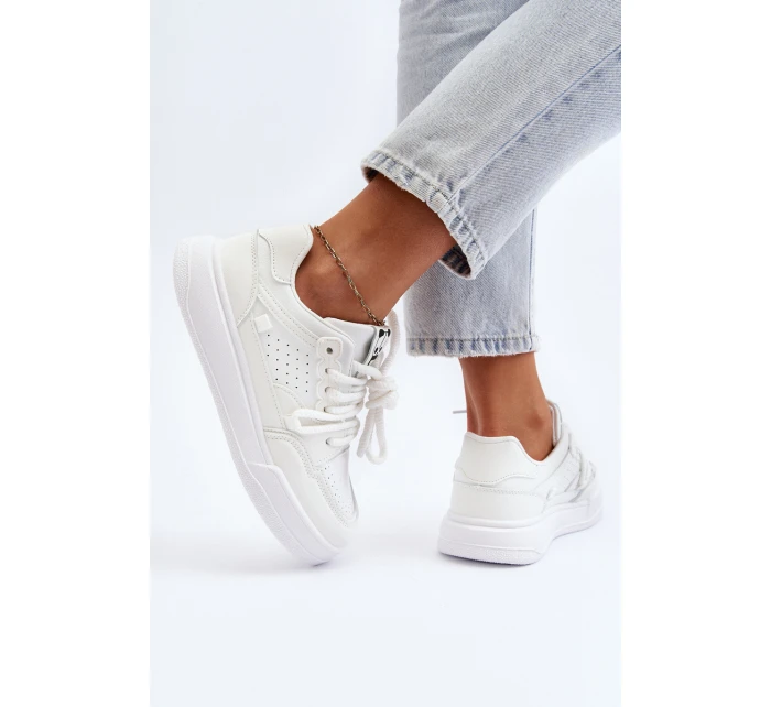 Dámské tenisky z ekokože bílé model 21648820 - Boto