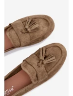 Dámské mokasíny ploché s třásněmi Zelené Marilisse