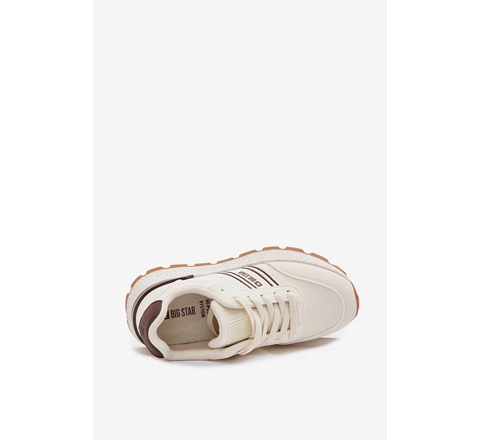 Dámské tenisky na platformě Big Star model 22042715 HiPoly System Béžové - Big Star Shoes