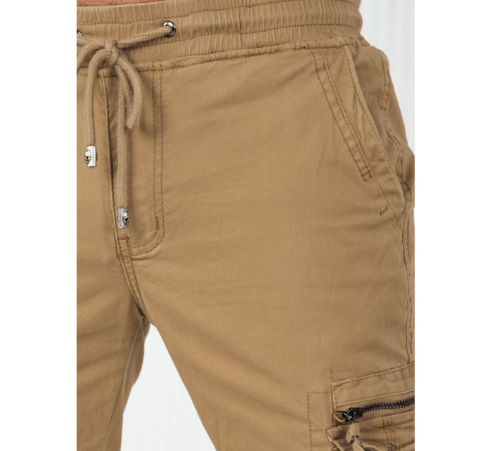 Dstreet UX4180 pánské khaki cargo kalhoty