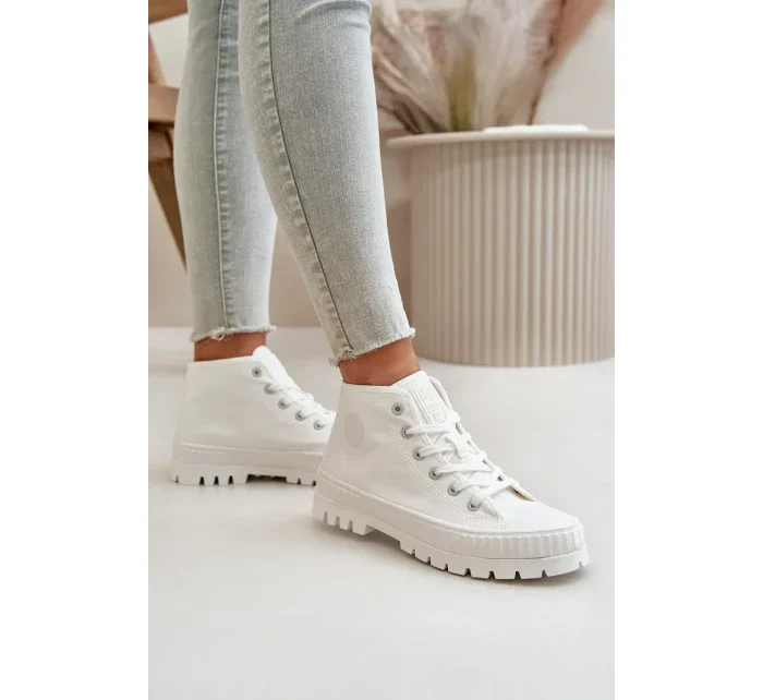 Dámské Tenisky S Kotníkovou Cholevkou Big Star Bílé Dámské Tenisky S Kotníkovou Cholevkou Big Star Bílé