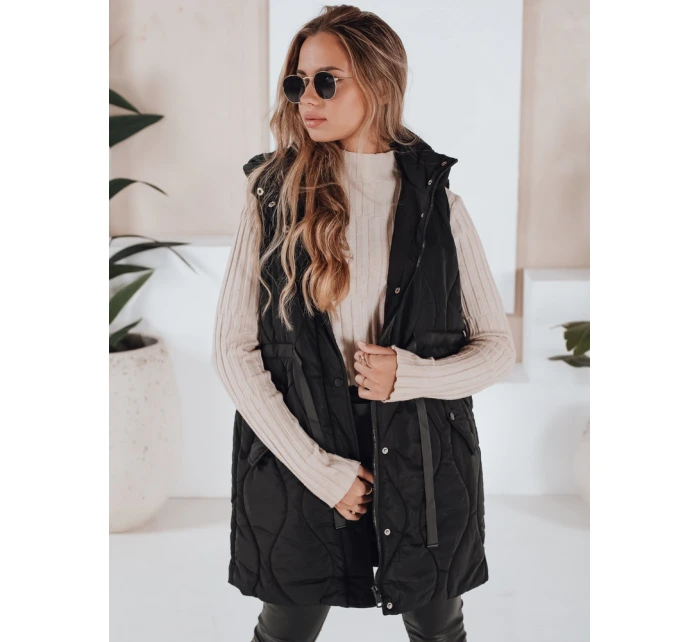 Dámská prošívaná vesta WELIA černá FashionStreet TY3294