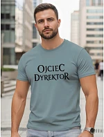 Tshirt męski klasyczny z napisem bawełniany petrol model 22217872 - FashionStreet Tshirt męski klasyczny z napisem bawełniany petrol model 22217872 - FashionStreet