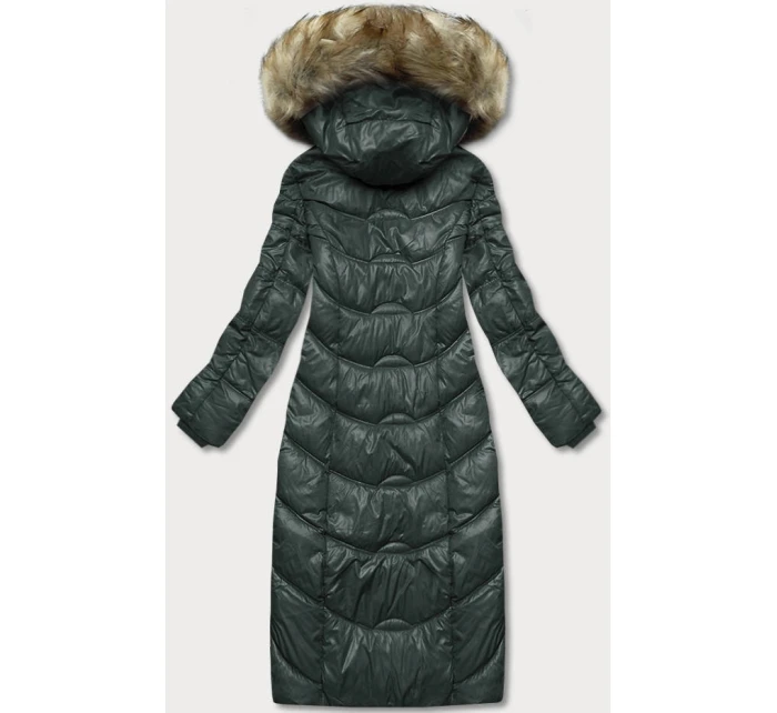 DŁUGA KURTKA DAMSKA ZIELONA model 21245566 - Glakate
