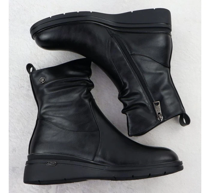 Dámské kozačky na podpatku černé model 21905235 - VINCEZA