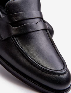 Mužské kožené polobotky  Černé model 21641495 - Zazoo