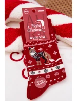 Pánské vánoční ponožky v červené model 21786689 - Aura.via