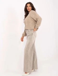 Kalhoty D80028BB62487A2 šedobéžové