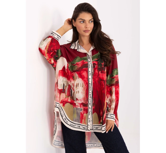 Koszula IT KS model 21393127 bordowy - FPrice