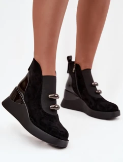 Boty na klínovém podpatku  model 220505 Step in style