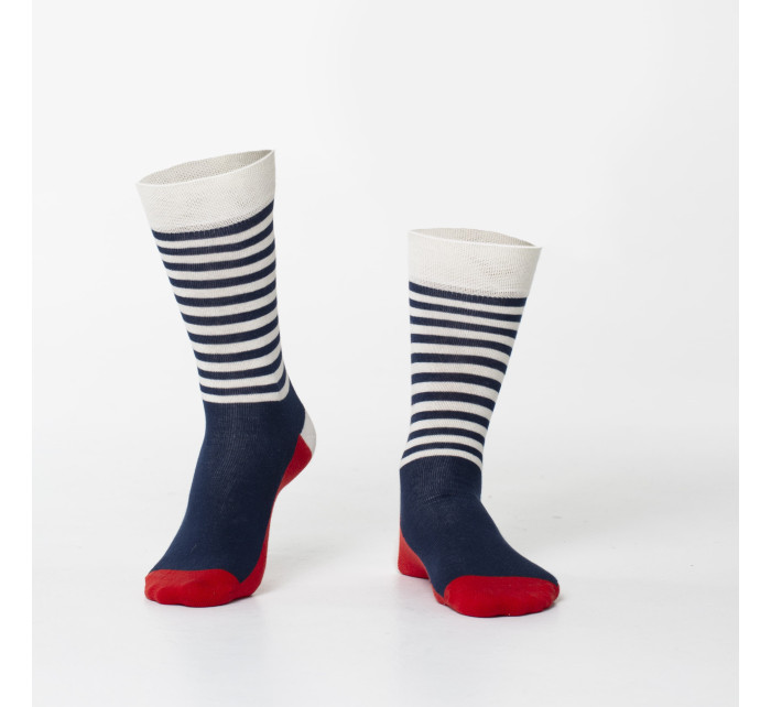 Pánské tmavě modré pruhované ponožky