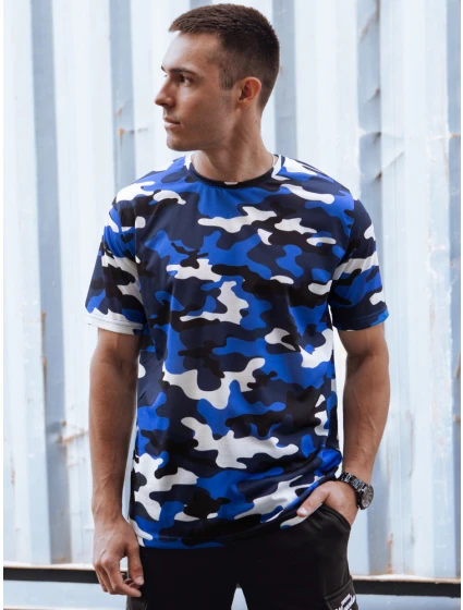 Pánské modré moro tričko Dstreet RX5596 Pánské modré moro tričko Dstreet RX5596