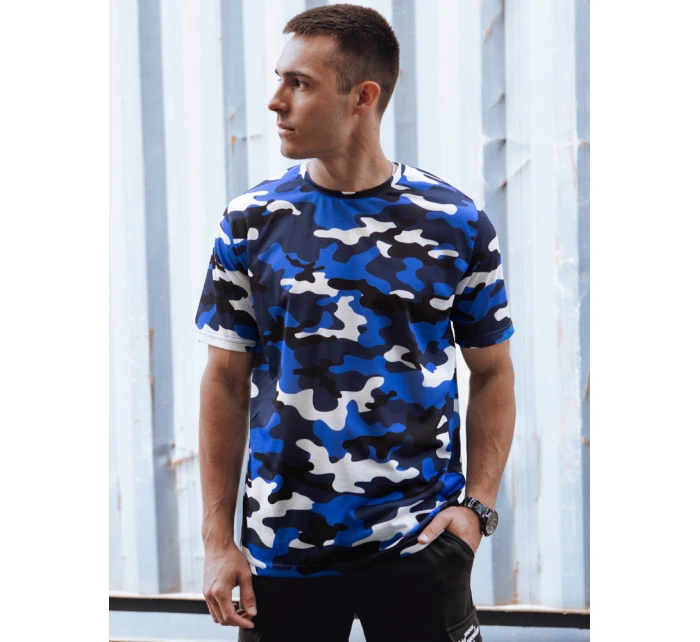 Pánské modré moro tričko Dstreet RX5596 Pánské modré moro tričko Dstreet RX5596