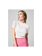 CASALL Delight Short Wrap Tee bílá