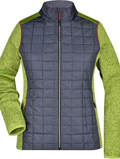 Daiber JN 741 Dámská pletená hybridní bunda 02.0741 kiwi melange/anthracite melange