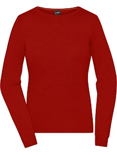 Daiber JN 1313 Dámský svetr s kulatým výstřihem 02.1313 red