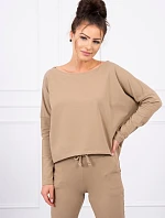 Souprava s oversize halenkou camel