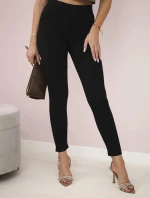 Bavlněné kalhoty s mašlí černý