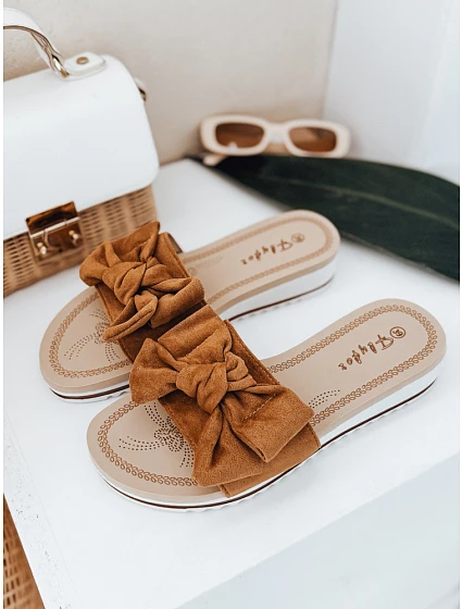 Dámské žabky ZY0996 camel - FashionStreet 