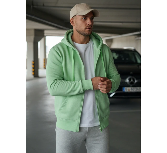 Pánská mikina s kapucí mint FashionStreet BX5230
