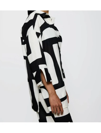 Summer Wear Boyfriend Shirt - BLACK - TRIUMPH BLACK - TRIUMPH