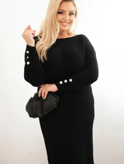 Dámská pletená Plus Size s černá model 21393344 - K-Fashion