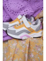 Dětská sportovní obuv se suchým zipem Big Star model 21609010 Bílá a žlutá - Big Star Shoes Dětská sportovní obuv se suchým zipem Big Star model 21609010 Bílá a žlutá - Big Star Shoes