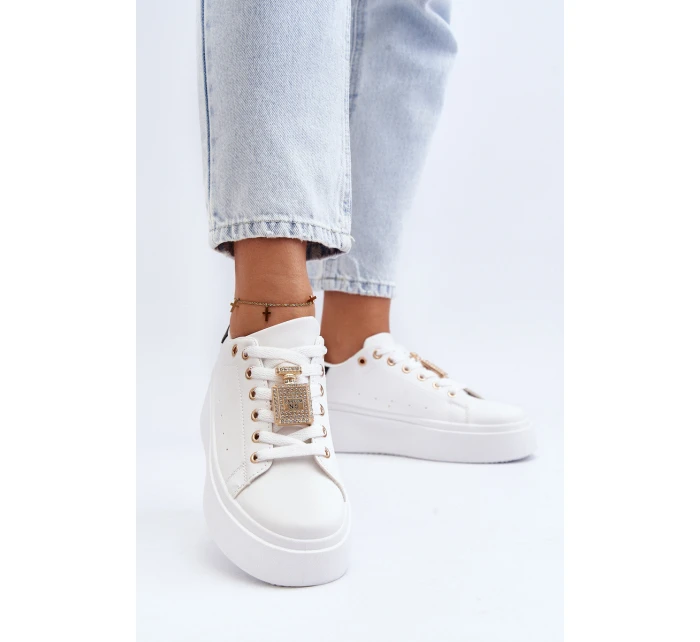 Dámské tenisky s ozdobou Bílé Celedria