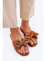 Ploché Dámské Pantofle S Mašlí Camel model 21688578 - Boto Ploché Dámské Pantofle S Mašlí Camel model 21688578 - Boto