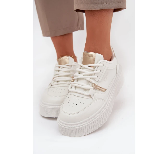 Dámské Sneakersy Na Platformě Big Star SS274359 Bílé