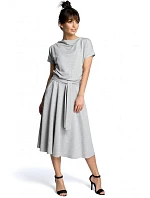 B067 Rozšířené šaty - šedé