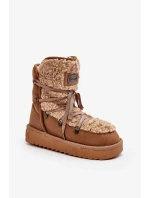 Vodotěsné boty na platformě D.Franklin Hnědá Vodotěsné boty na platformě D.Franklin Hnědá