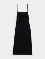 Dámské maxi šaty 4FSS23TDREF052-20S černé - 4F